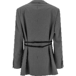 Gray Virgin Wool Blazer