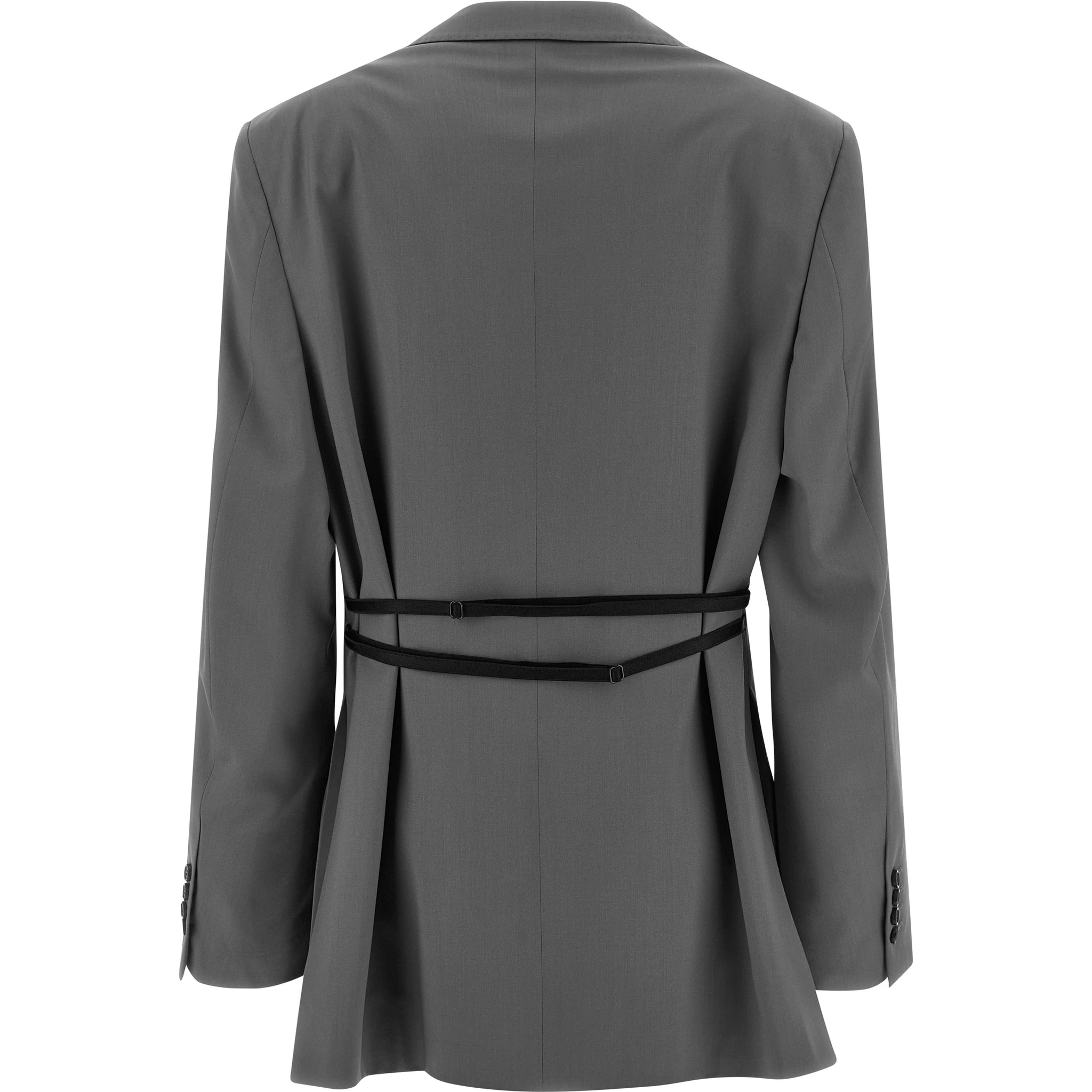 Gray Virgin Wool Blazer