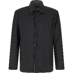 Gray Polyester Full-Length Jacket
