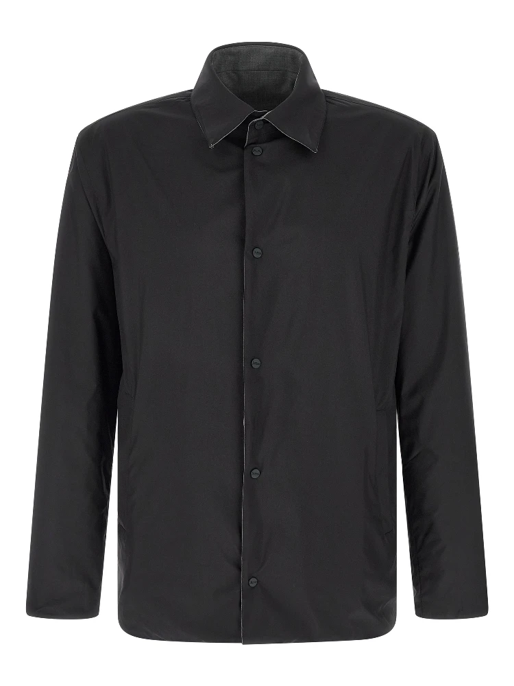 Gray Polyester Full-Length Jacket alternative