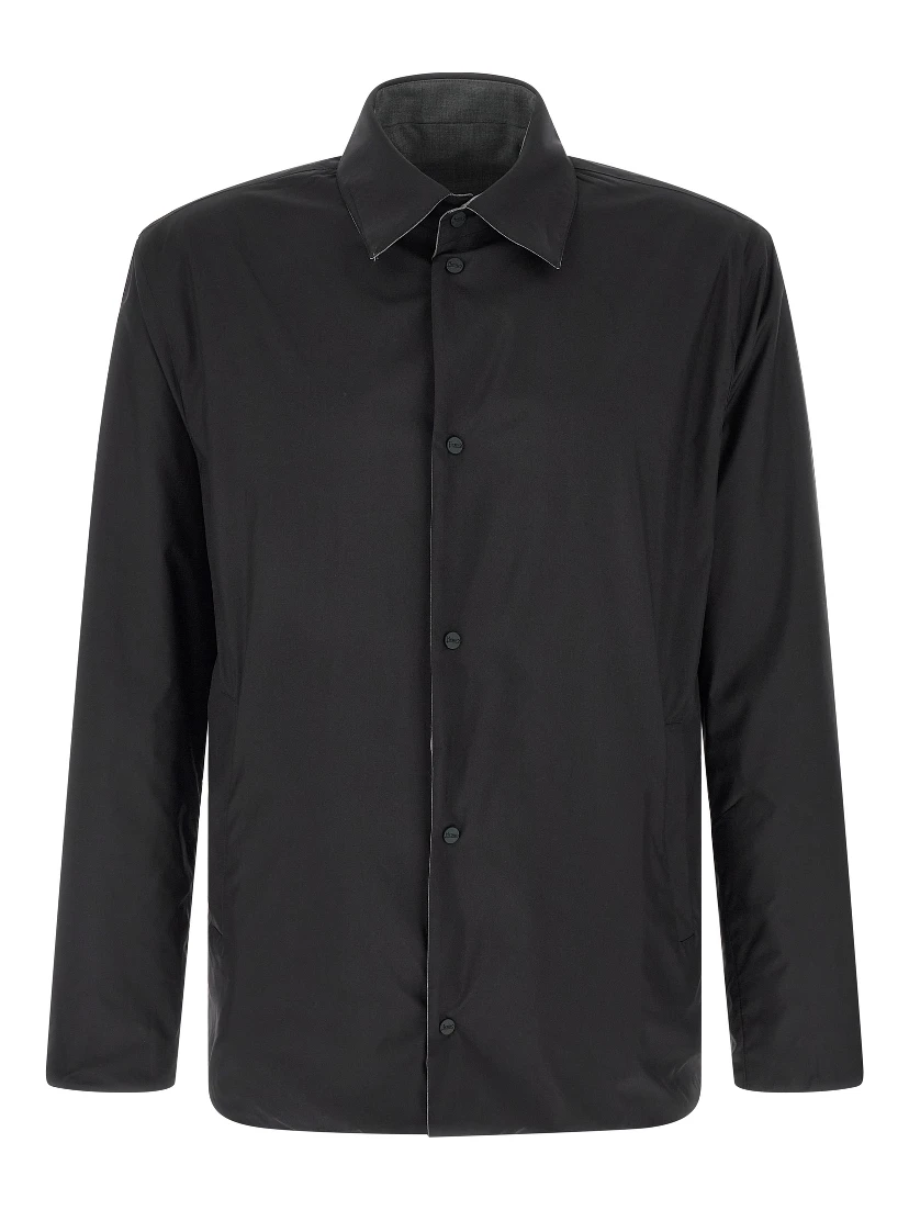 Gray Polyester Full-Length Jacket