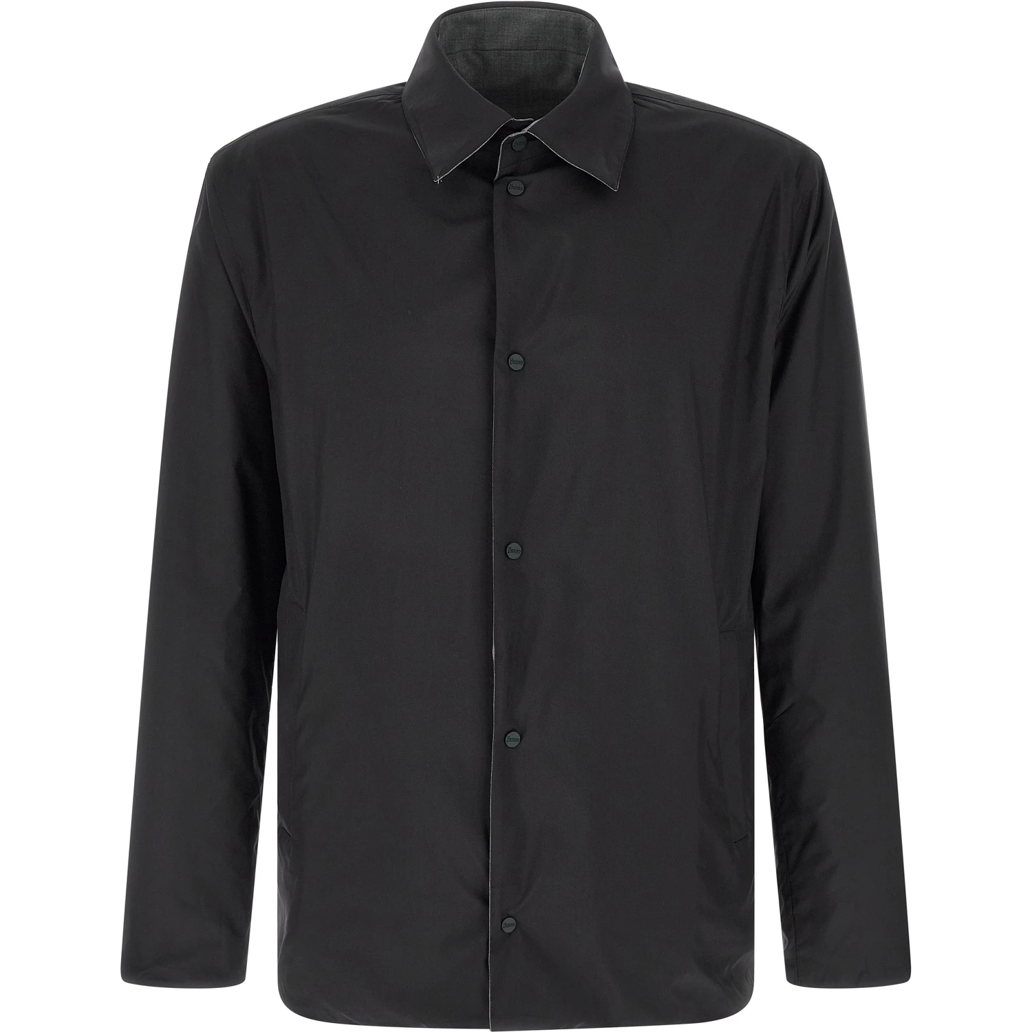 Gray Polyester Full-Length Jacket
