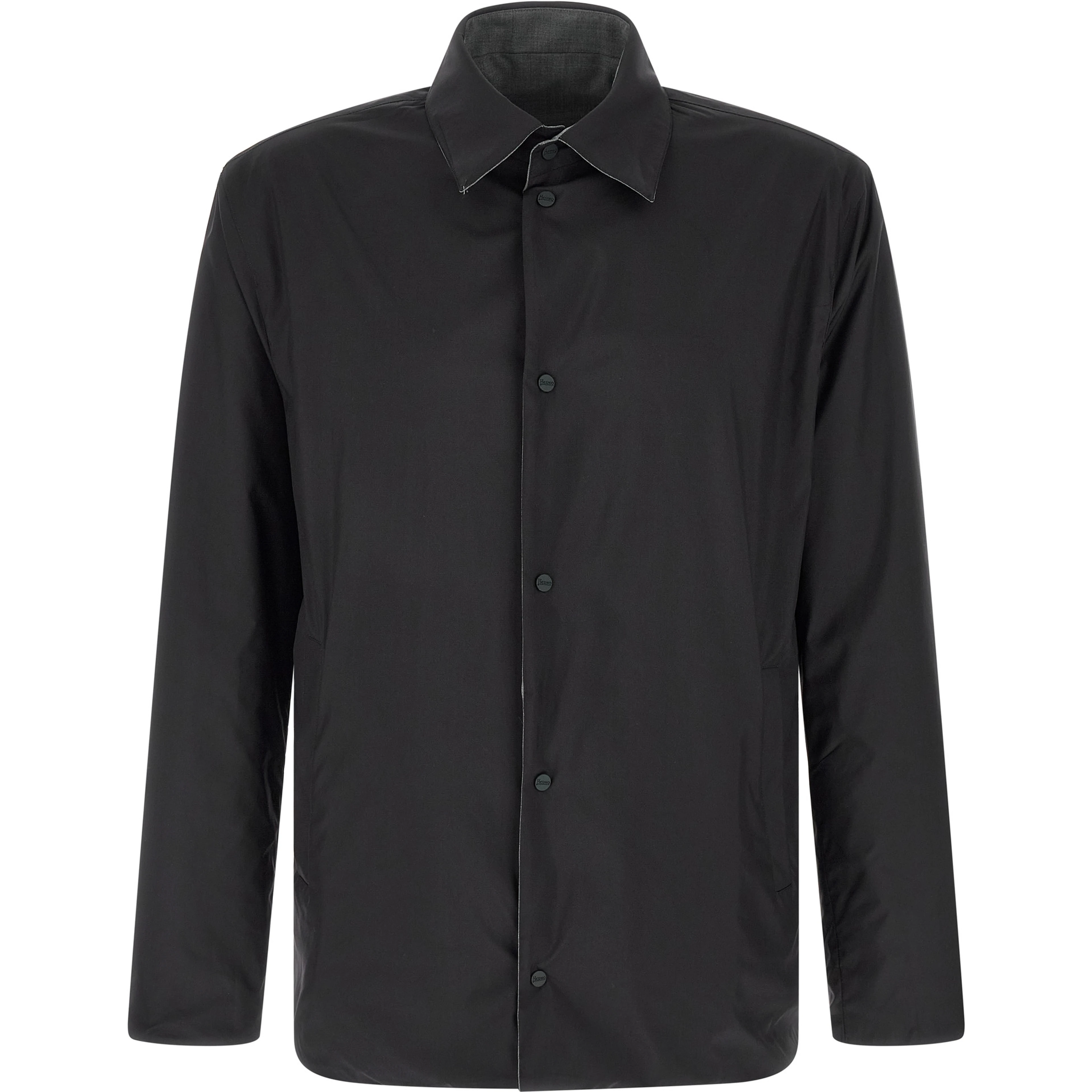 Gray Polyester Full-Length Jacket