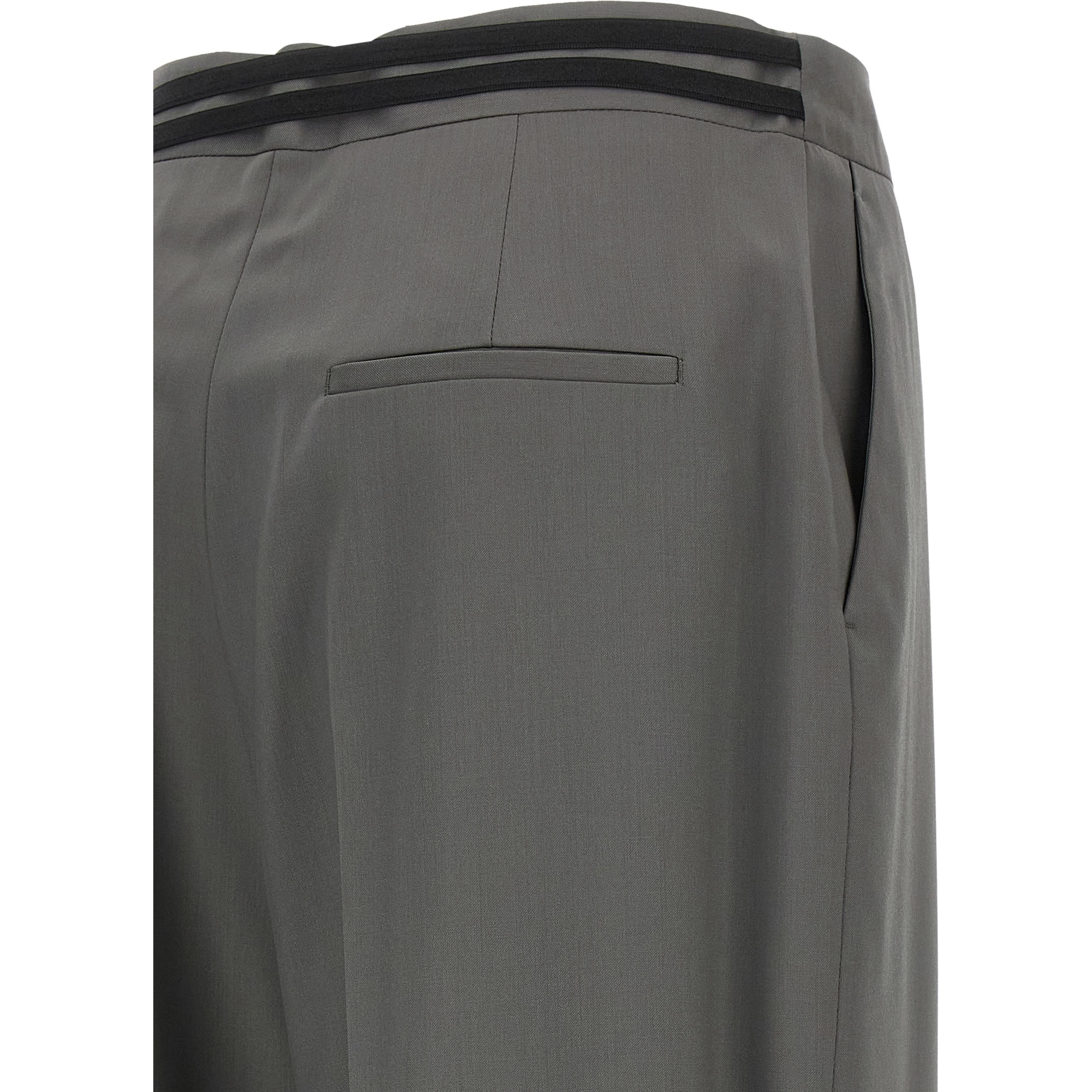 Gray Virgin Wool Dress Pants