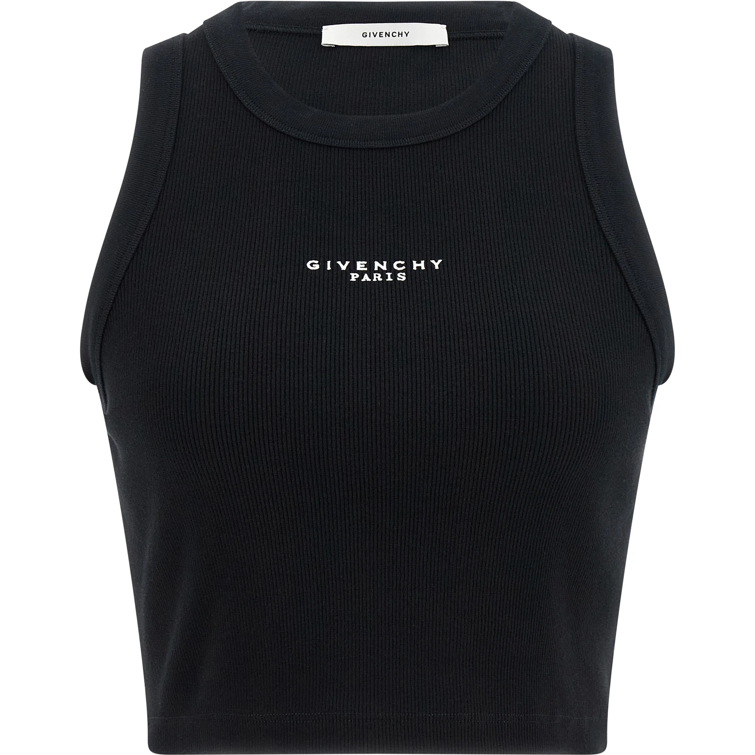 Black Cotton Sleeveles T-Shirt