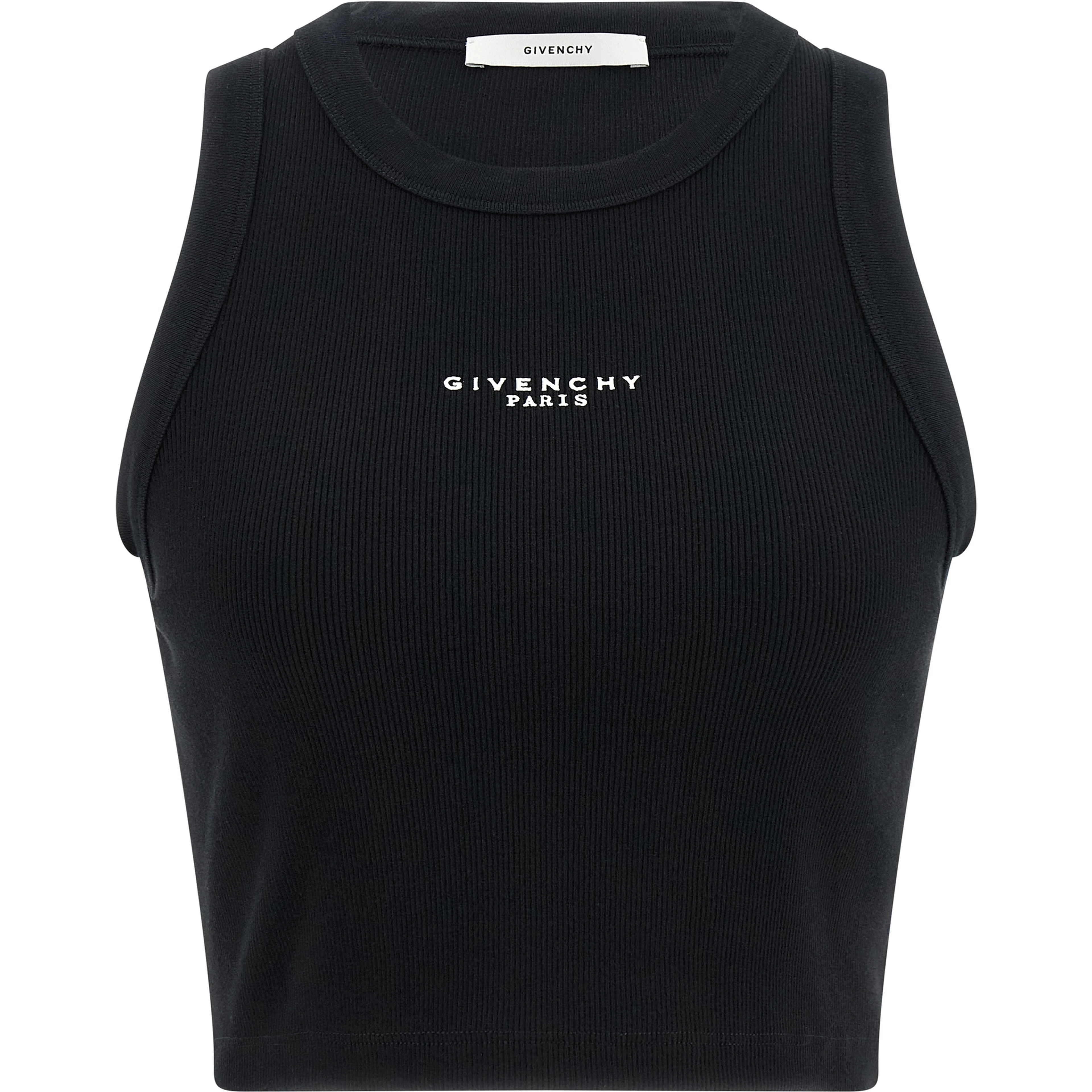 Black Cotton Sleeveles T-Shirt