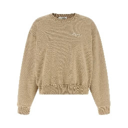 Beige Cotton Sweatshirt
