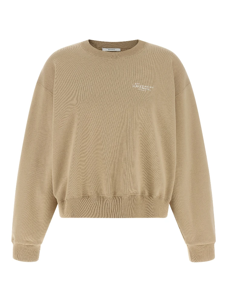 Beige Cotton Sweatshirt