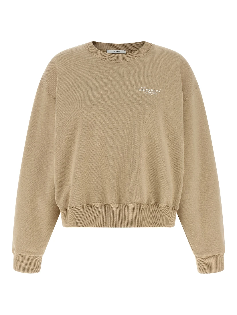 Beige Cotton Sweatshirt