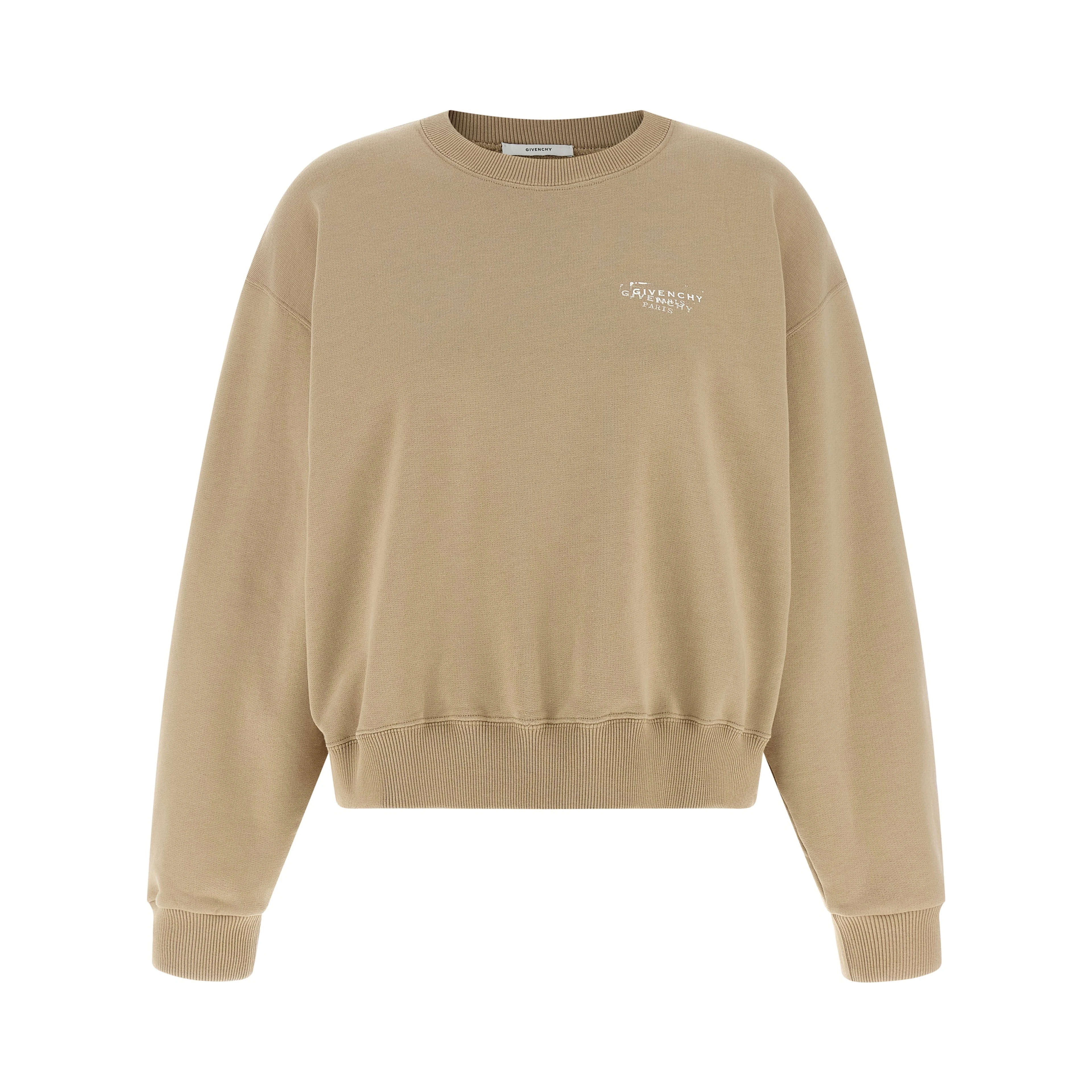 Beige Cotton Sweatshirt