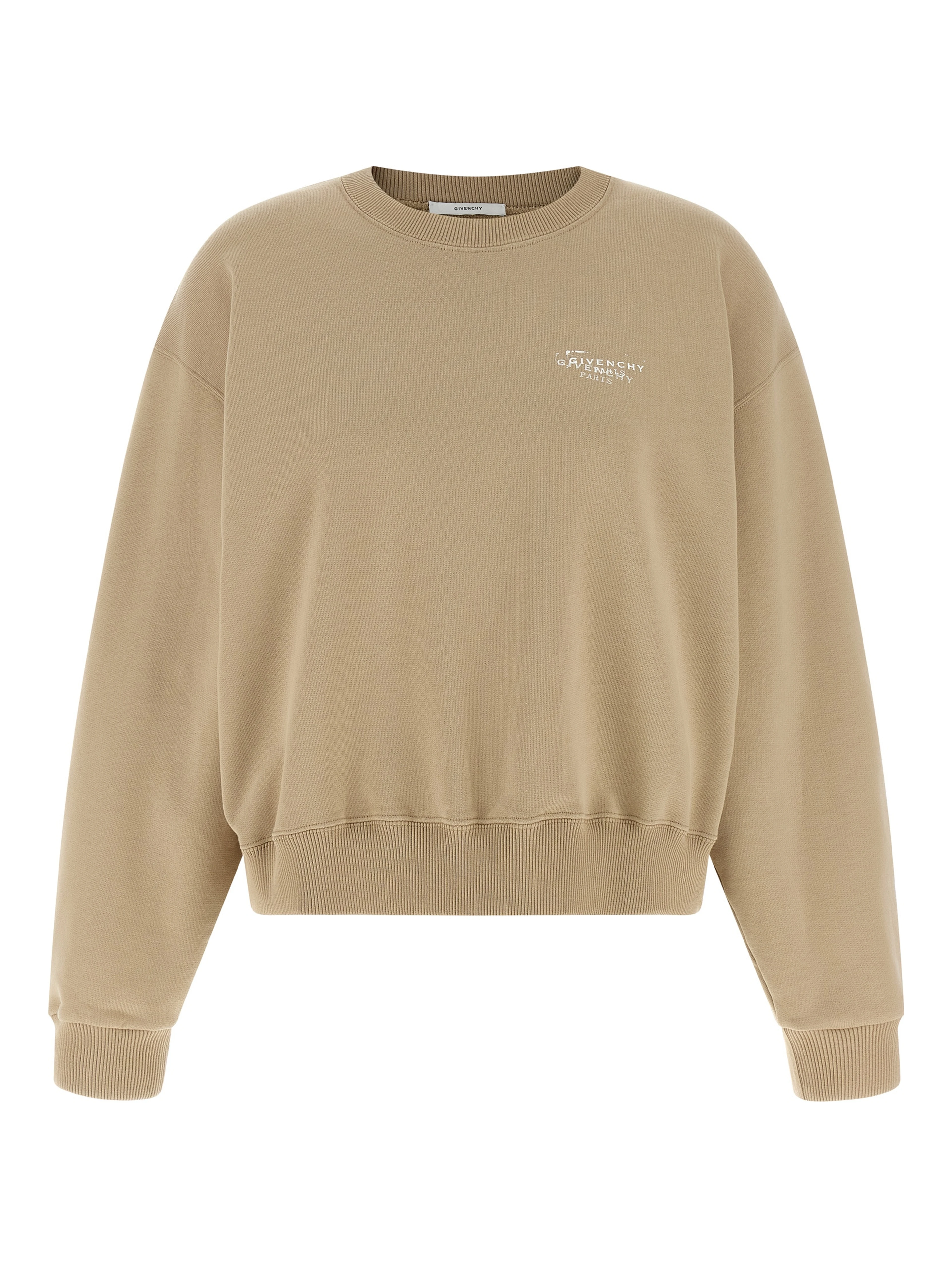 Beige Cotton Sweatshirt