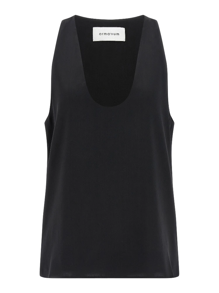 Black Silk Tank Tops