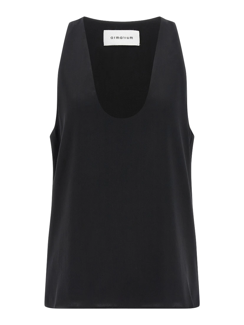 Black Silk Tank Tops