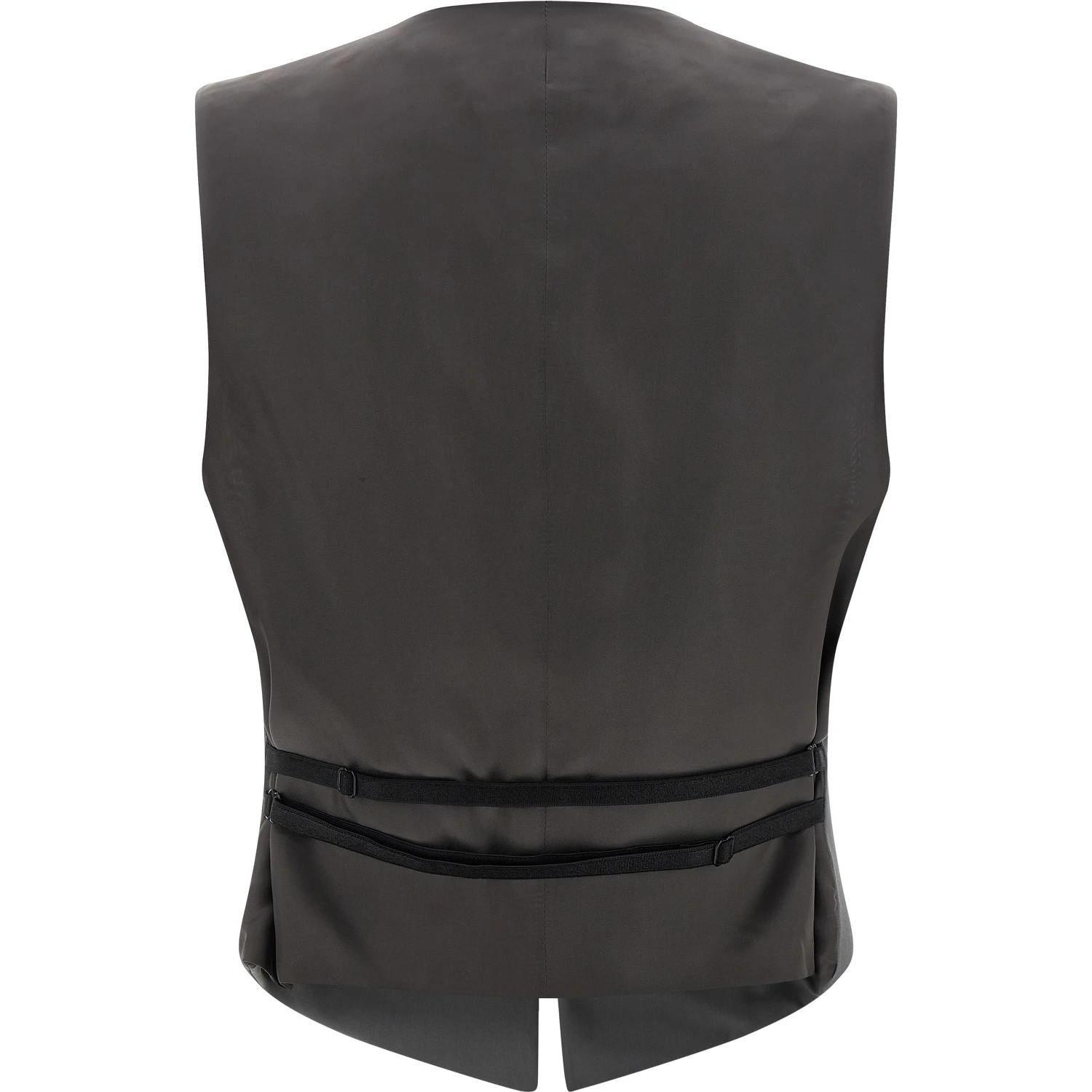 Gray Virgin Wool Sleeveless Jacket