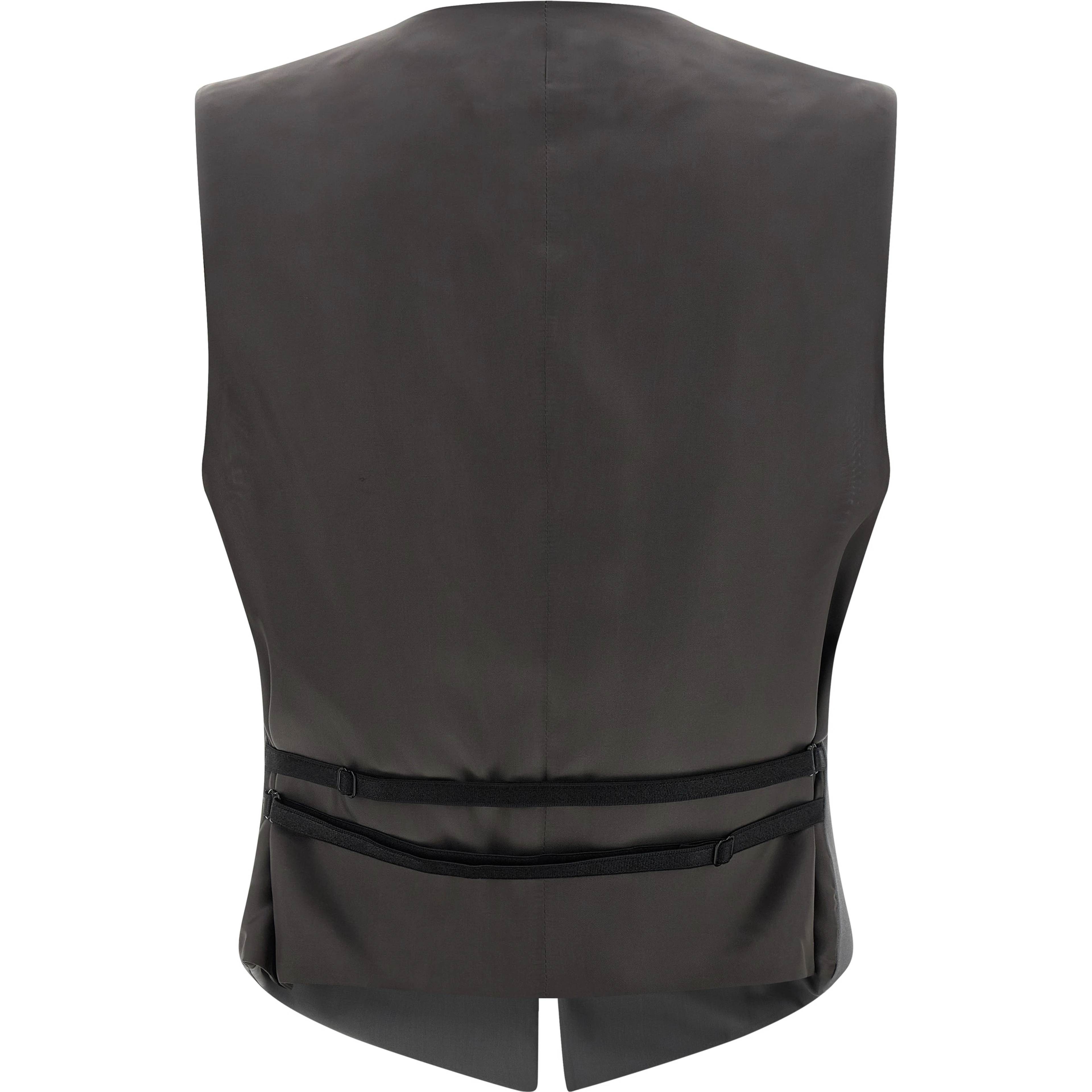 Gray Virgin Wool Sleeveless Jacket