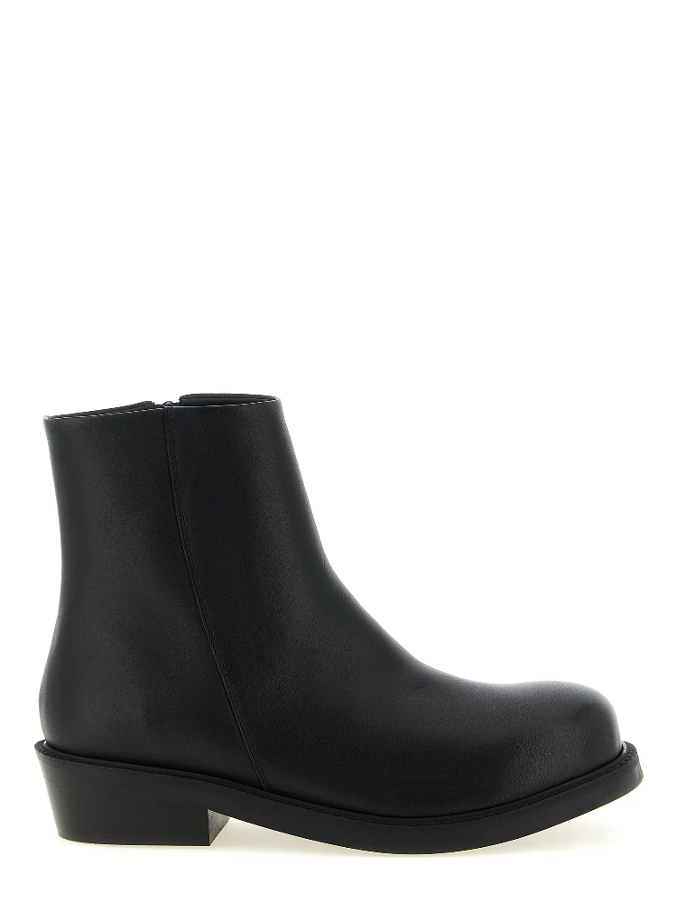 Black Calfskin Ankle Boots