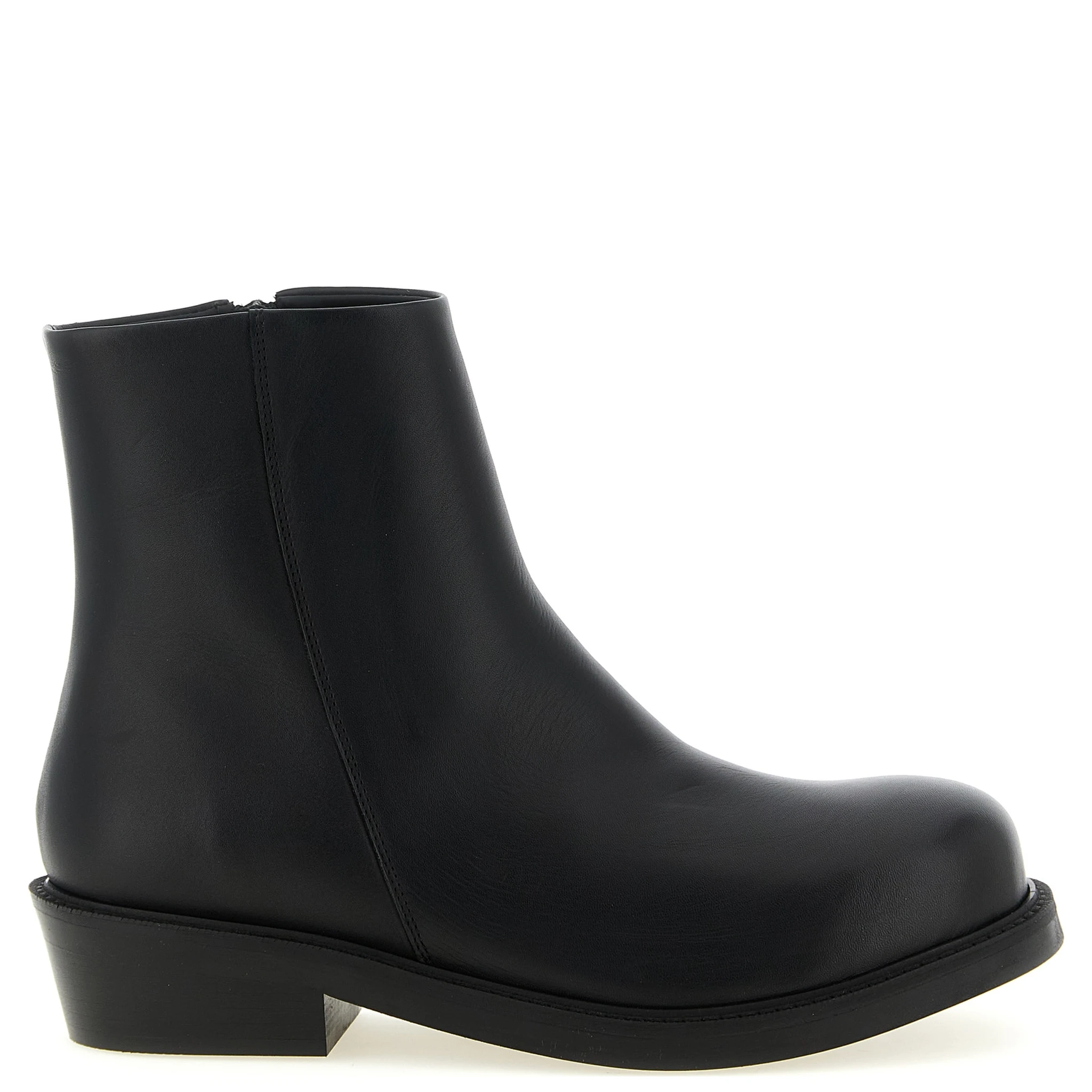 Black Calfskin Ankle Boots
