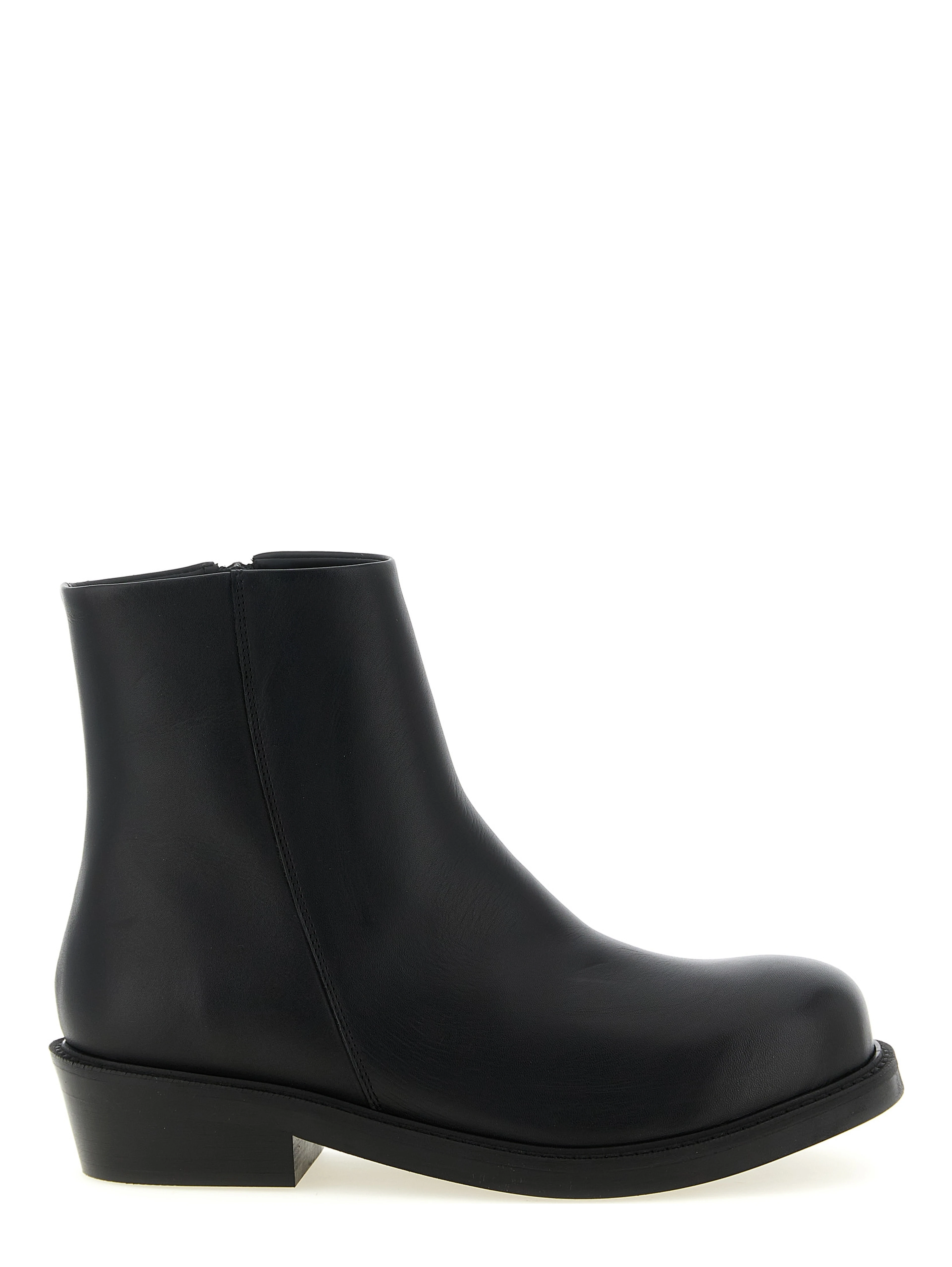 Black Calfskin Ankle Boots
