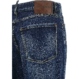 Blue Cotton Relaxed Fit Jeans