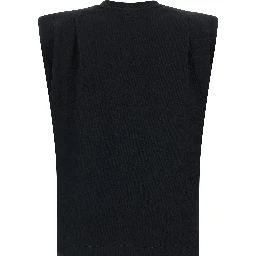 Black Cotton Sleeveles T-Shirt