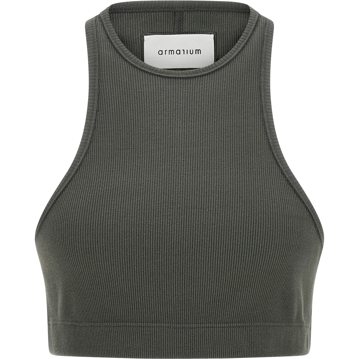 Gray Cotton Sleeveles T-Shirt