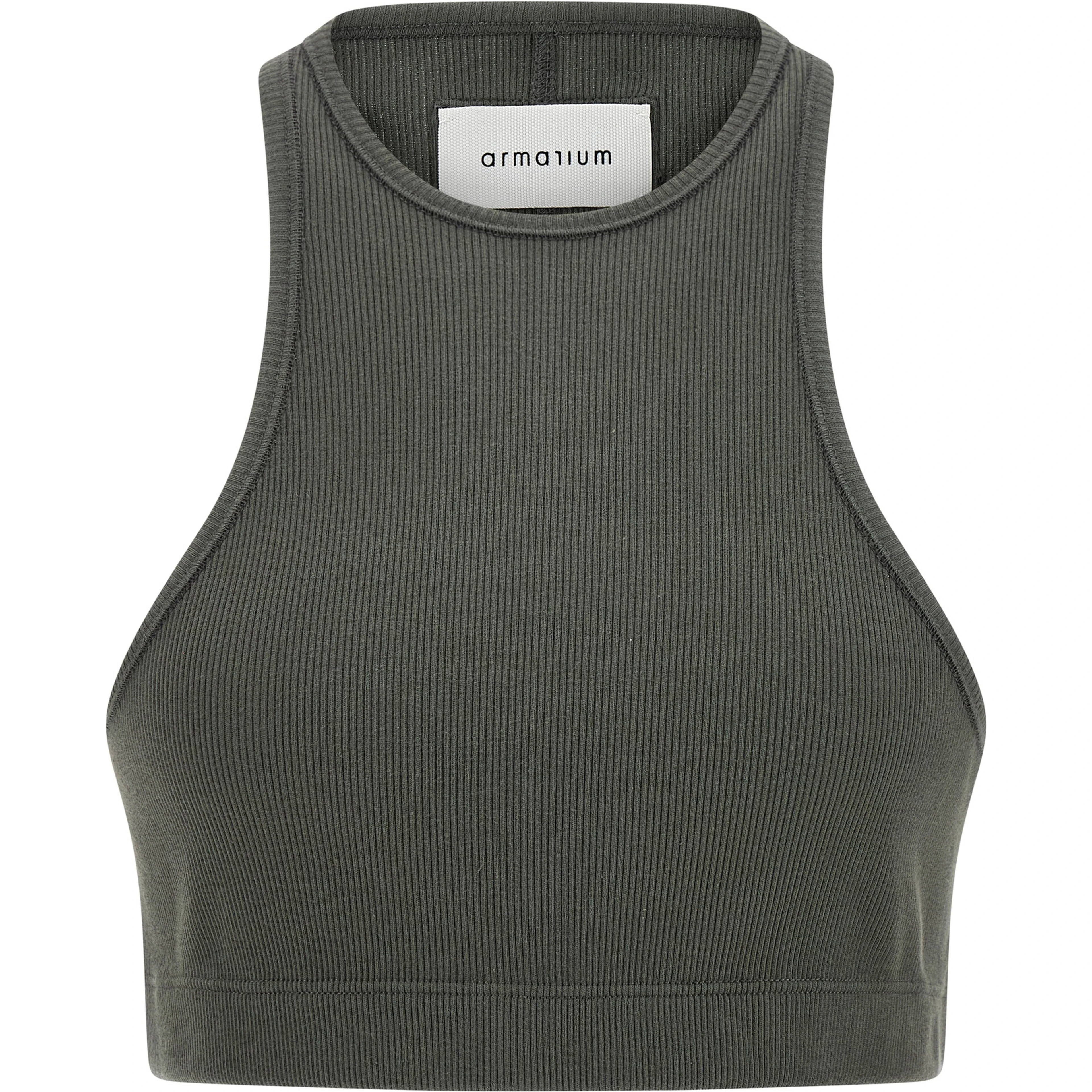 Gray Cotton Sleeveles T-Shirt
