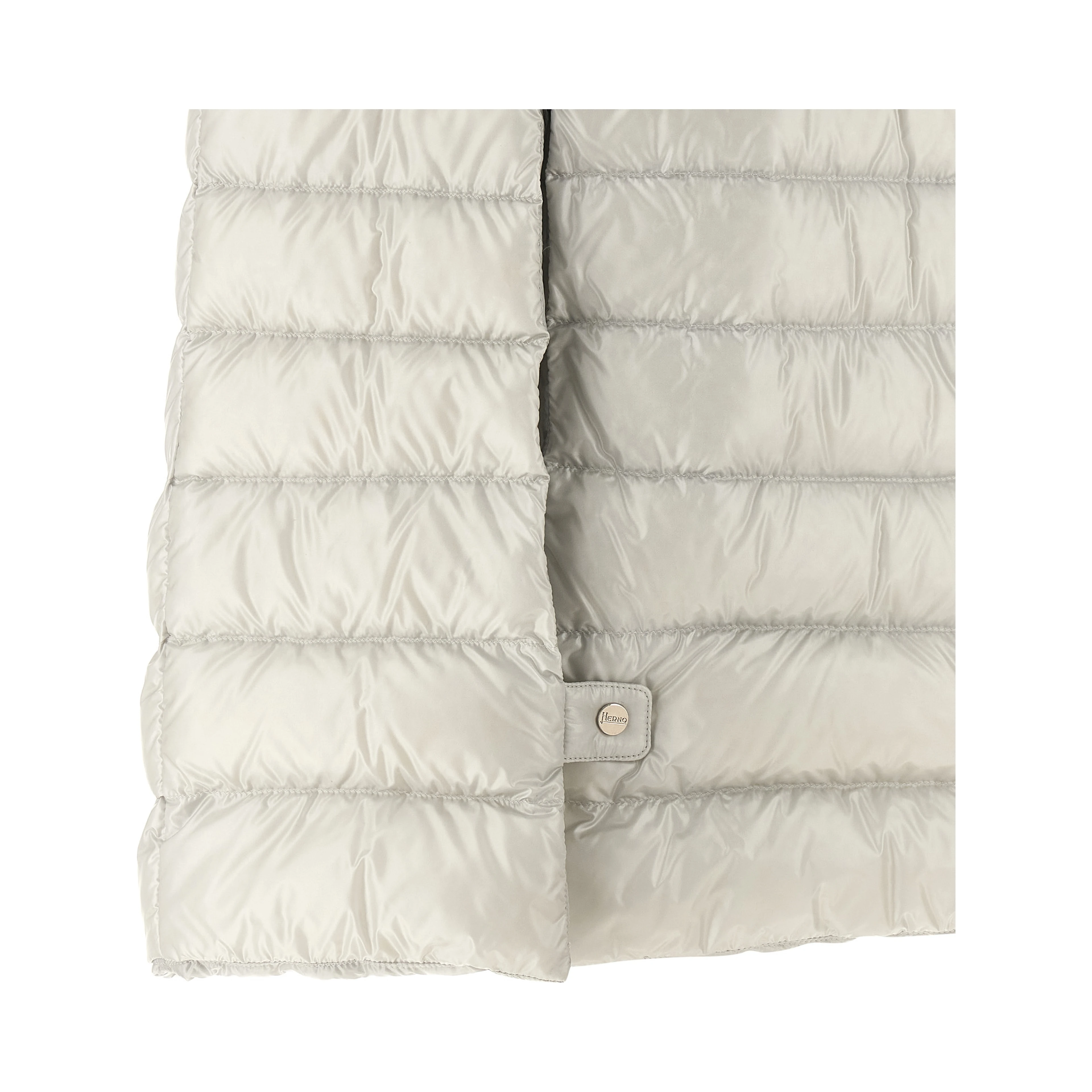 Gray Polyamide Full-Length Jacket