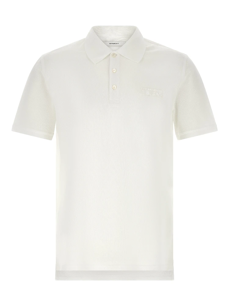 White Cotton Polo Shirt