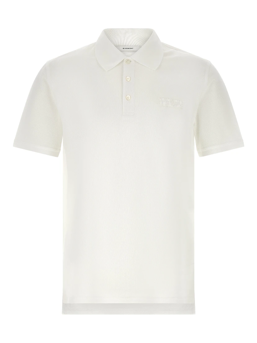 White Cotton Polo Shirt