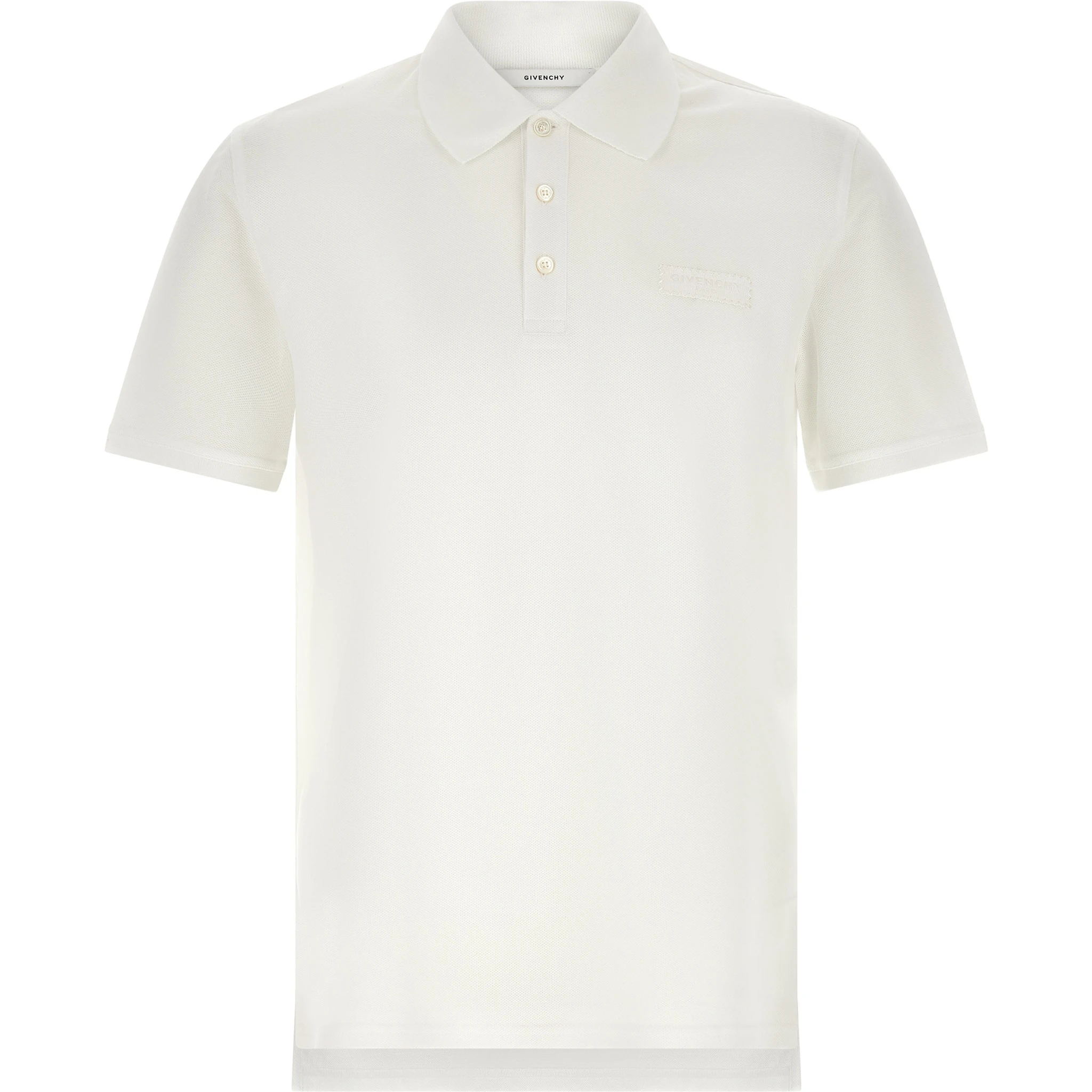 White Cotton Polo Shirt