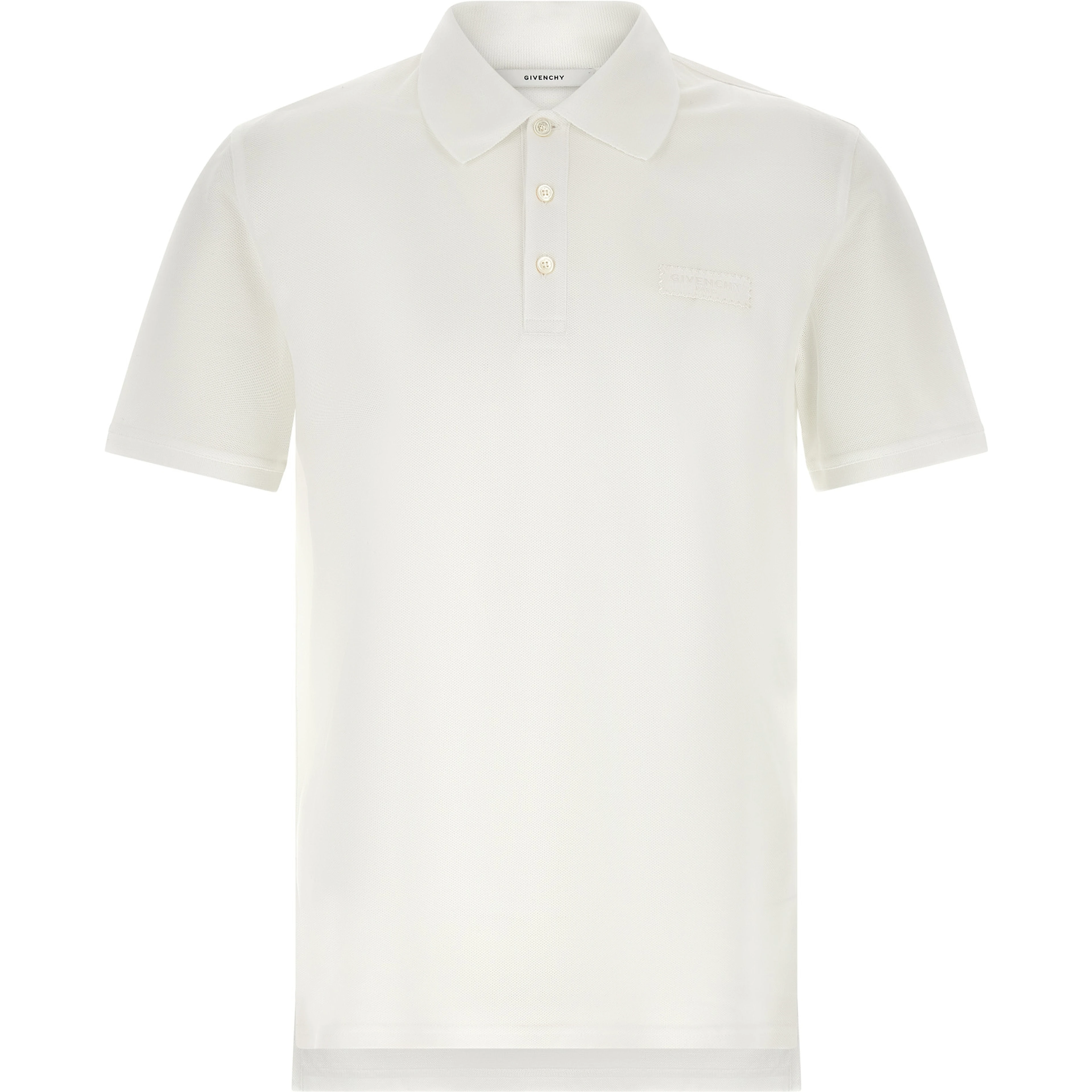 White Cotton Polo Shirt