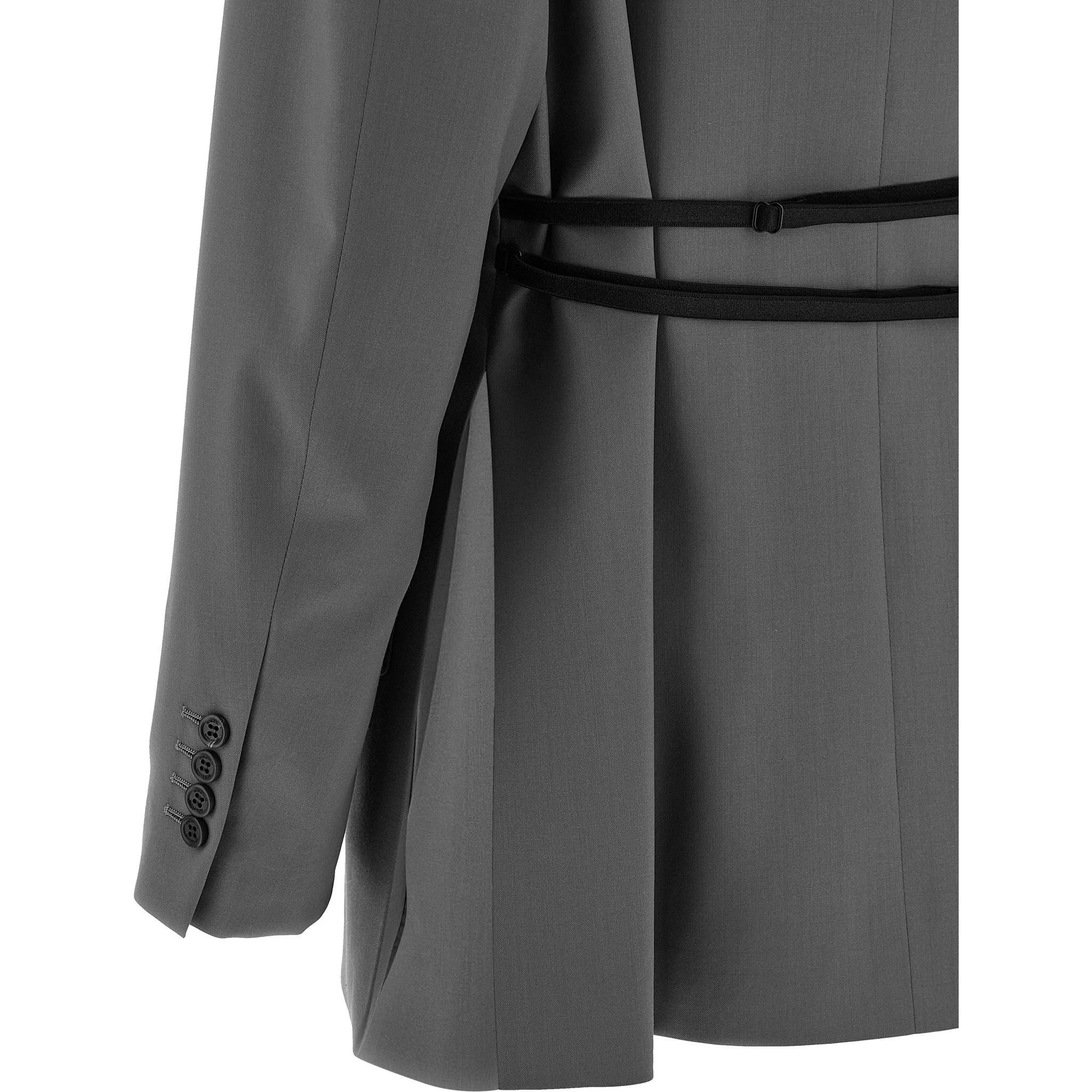 Gray Virgin Wool Blazer