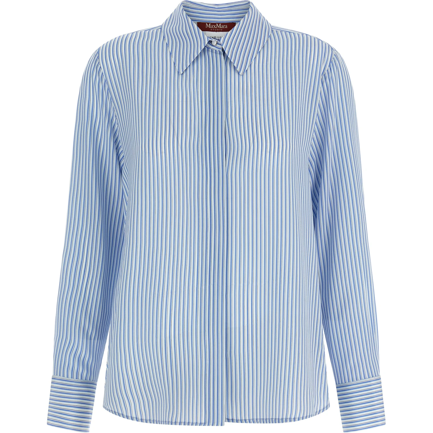 Blue Silk Blouse