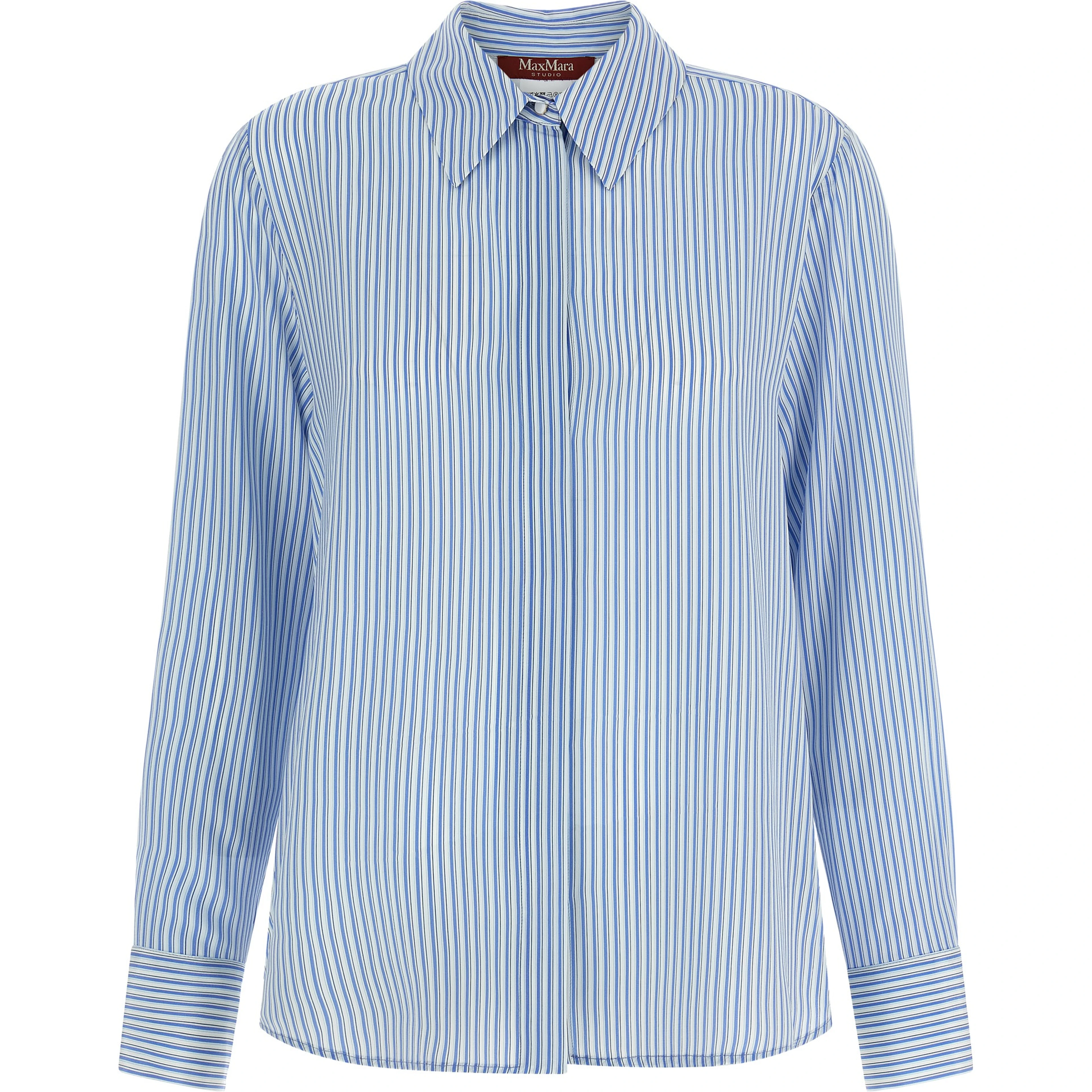 Blue Silk Blouse