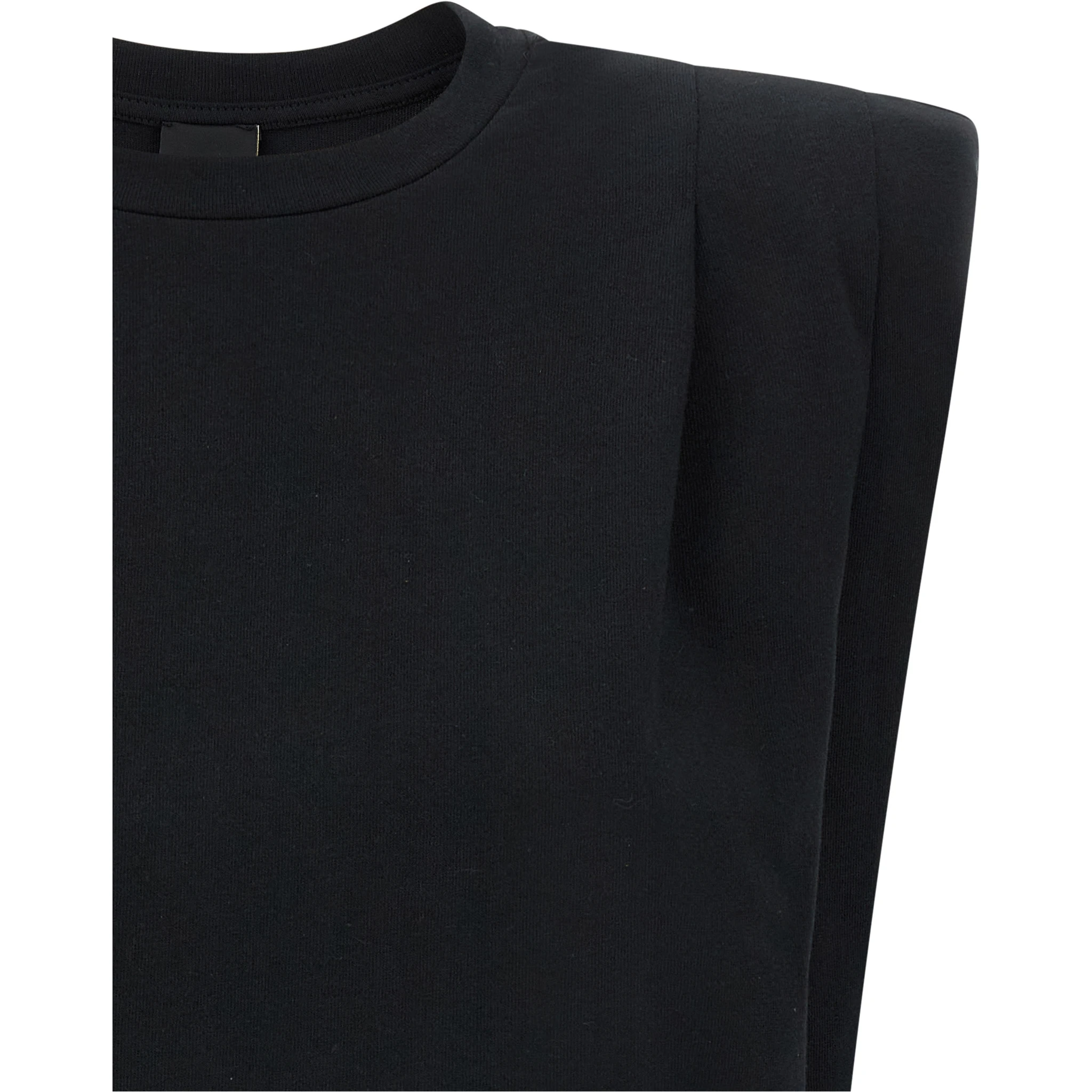 Black Cotton Sleeveles T-Shirt
