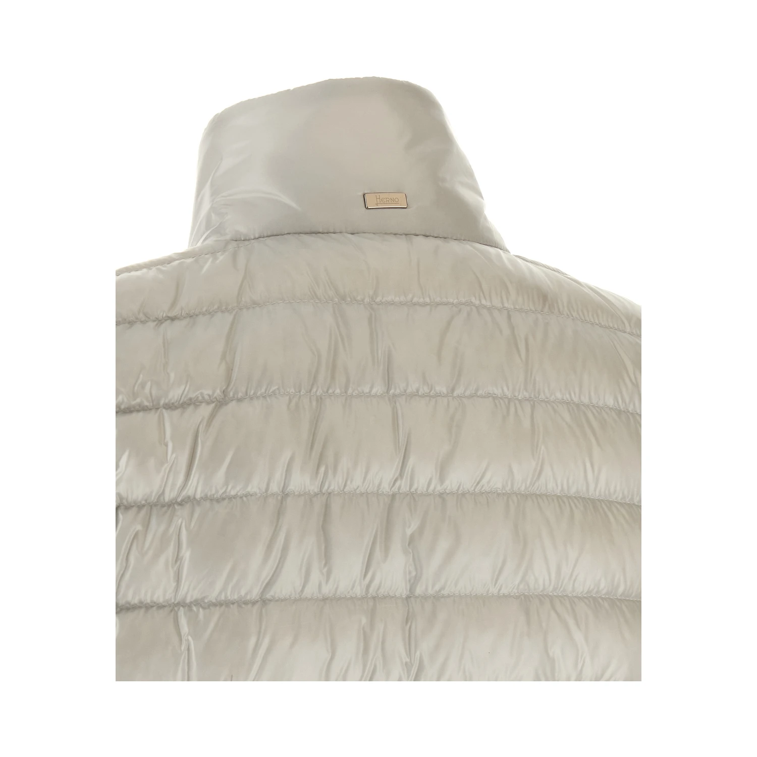 Gray Polyamide Full-Length Jacket