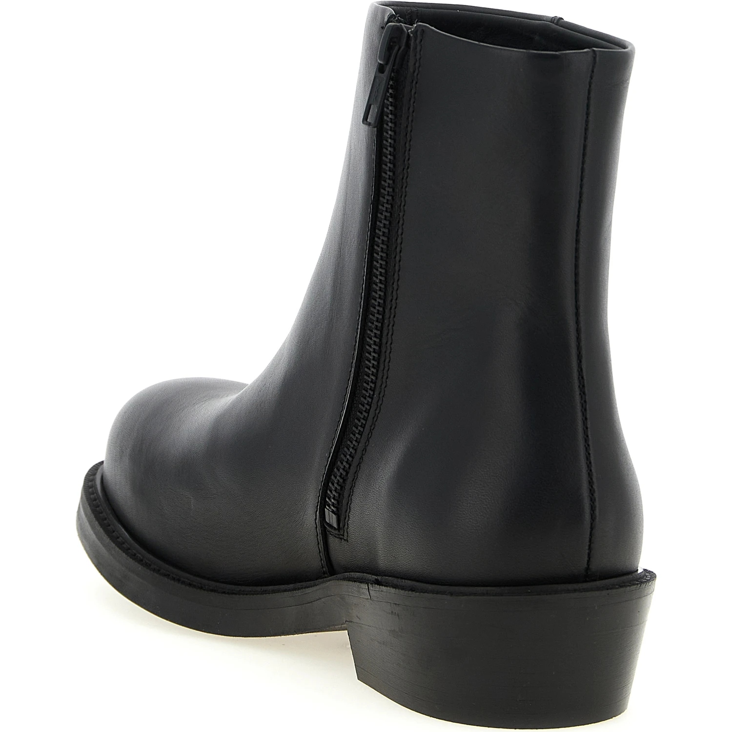 Black Calfskin Ankle Boots