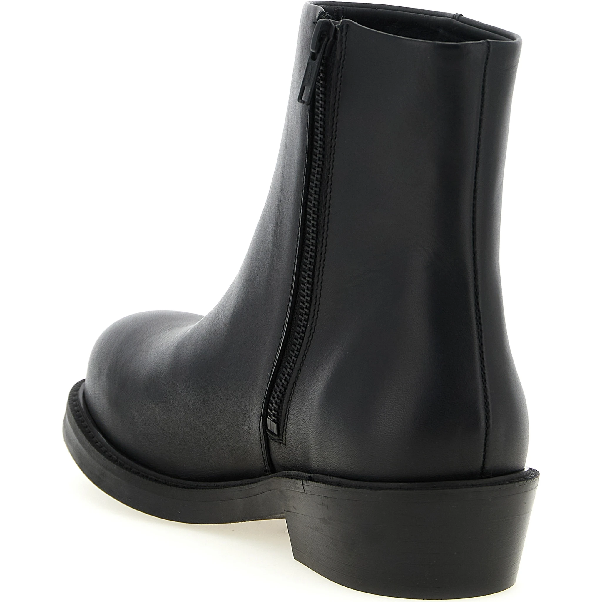 Black Calfskin Ankle Boots