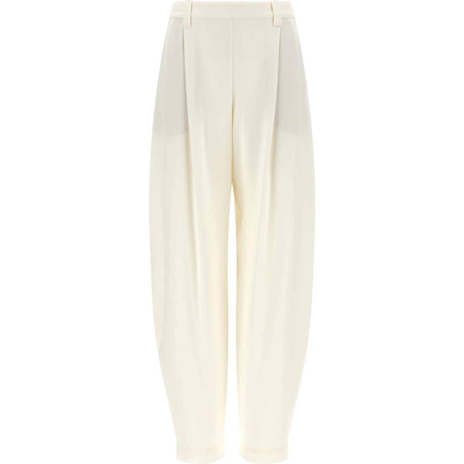 Beige Viscose Casual Pants