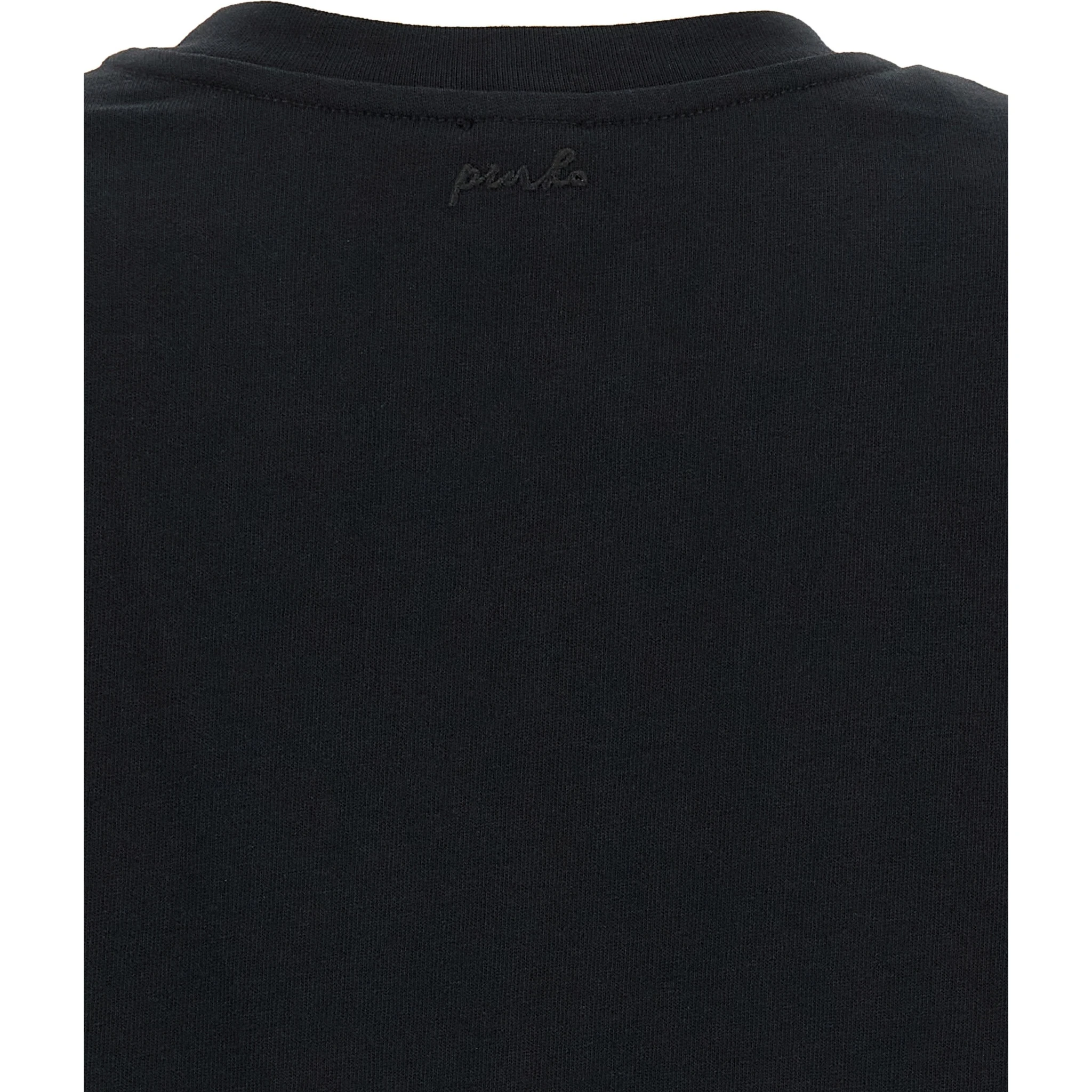 Black Cotton Sleeveles T-Shirt