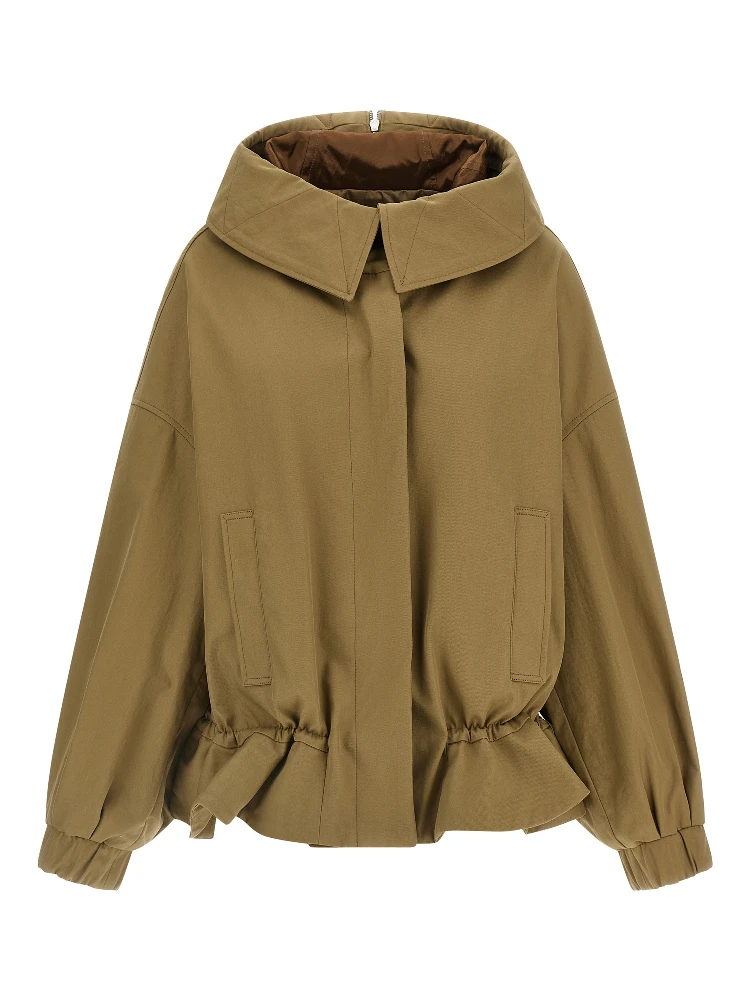 Beige Cotton Shell Jacket