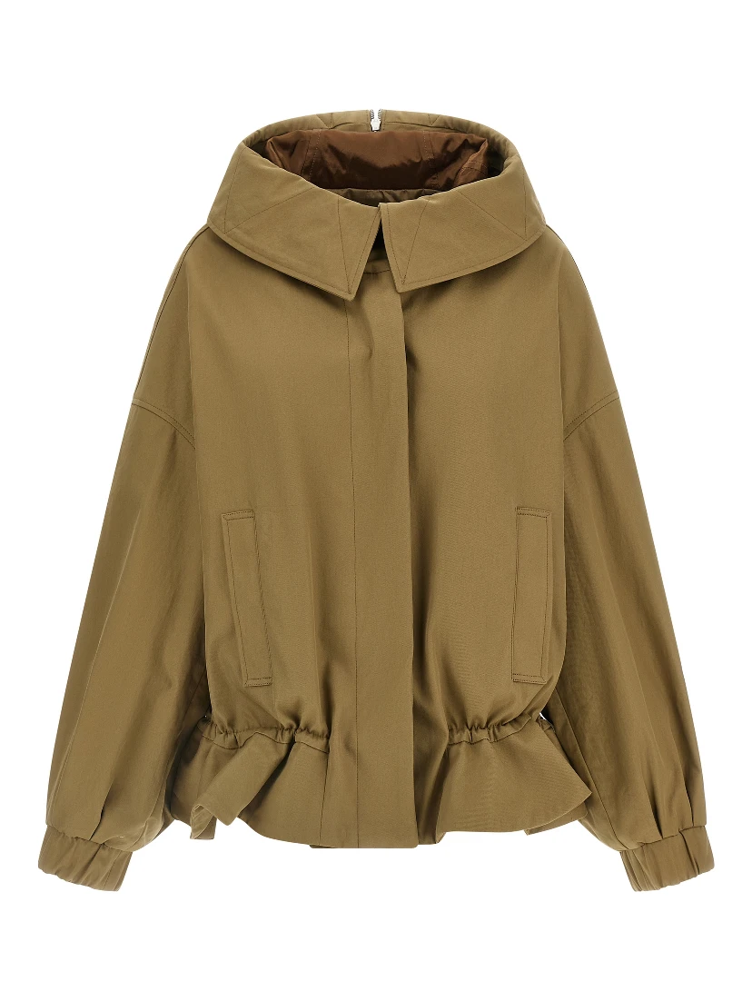 Beige Cotton Shell Jacket