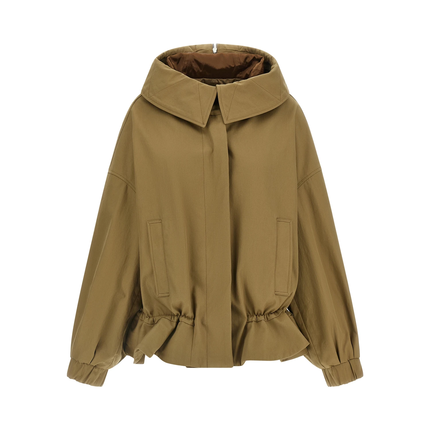 Beige Cotton Shell Jacket
