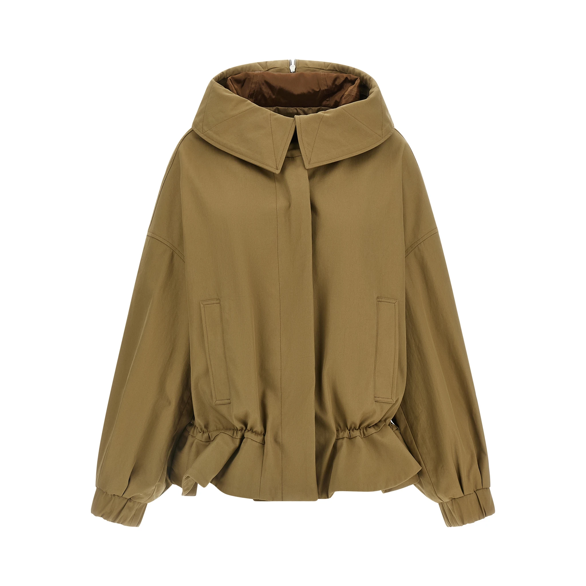 Beige Cotton Shell Jacket
