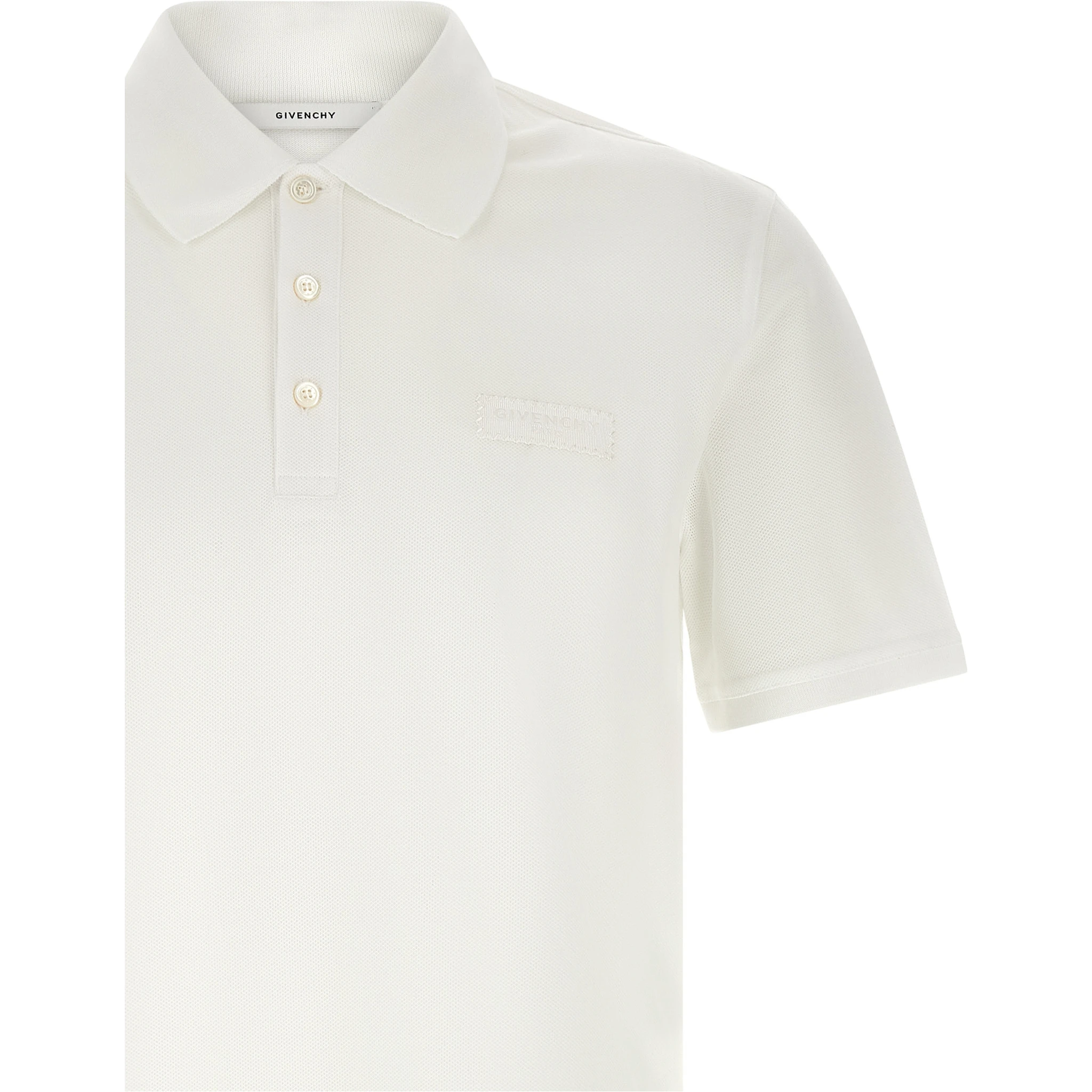 White Cotton Polo Shirt