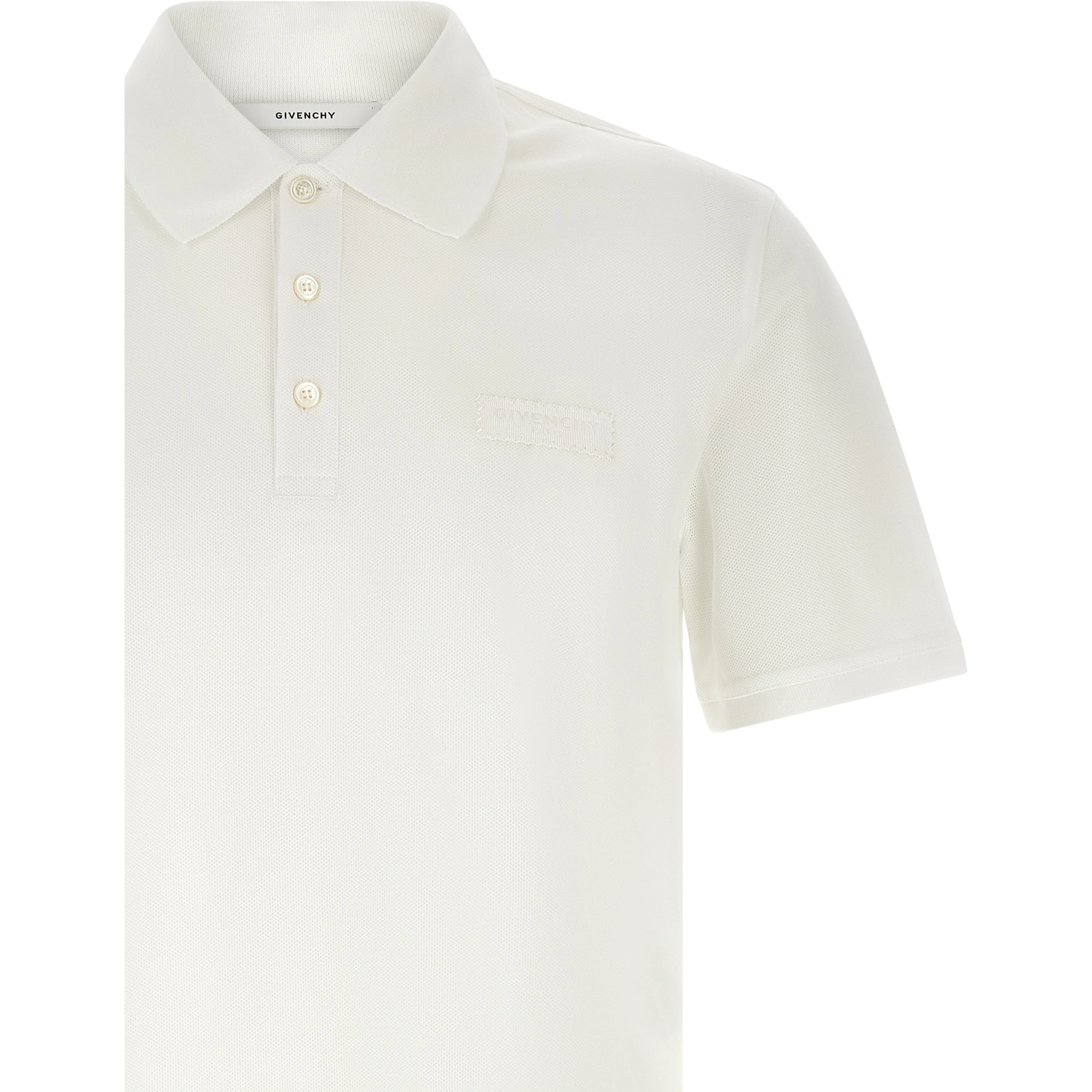 White Cotton Polo Shirt