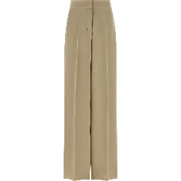Beige Silk Dress Pants