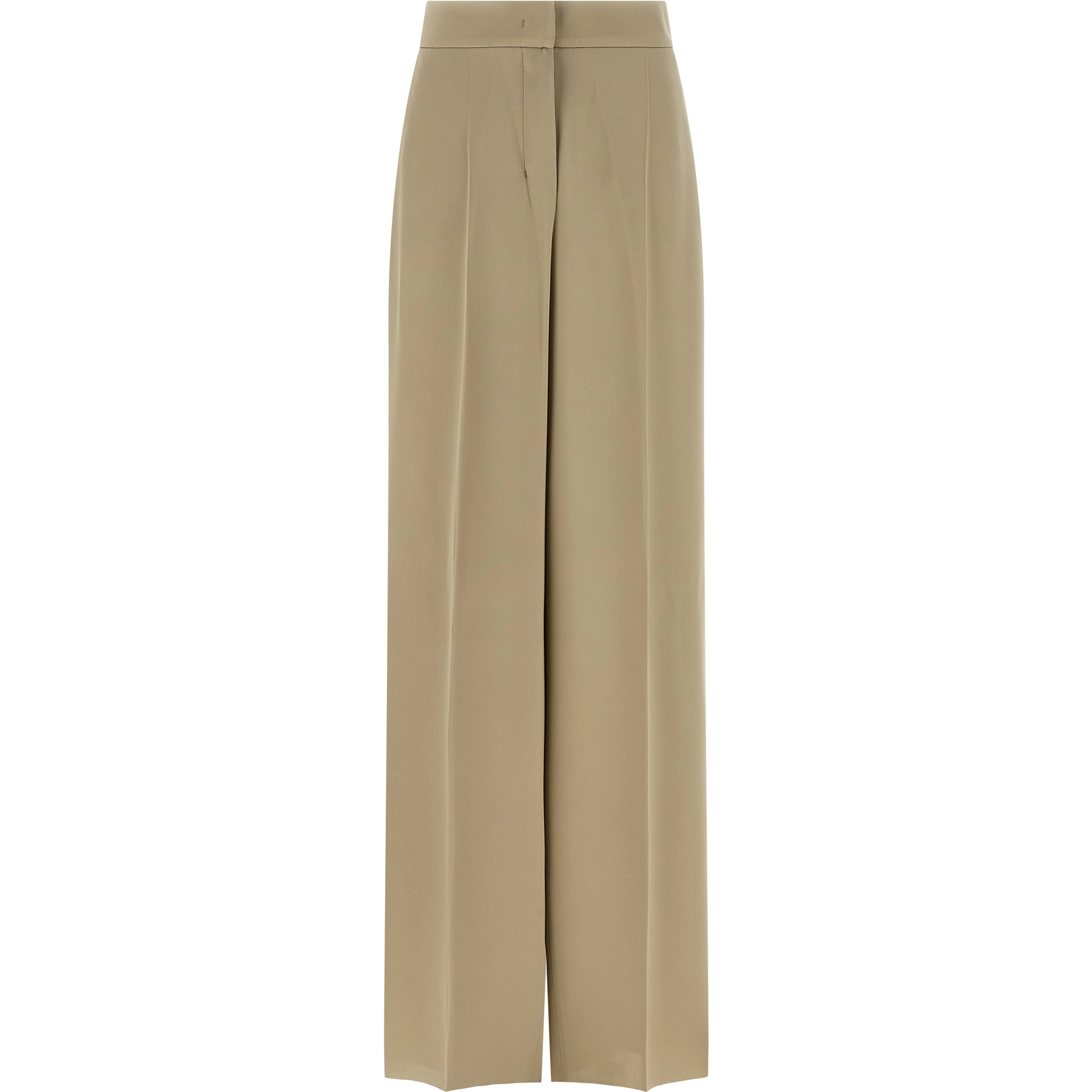 Beige Silk Dress Pants