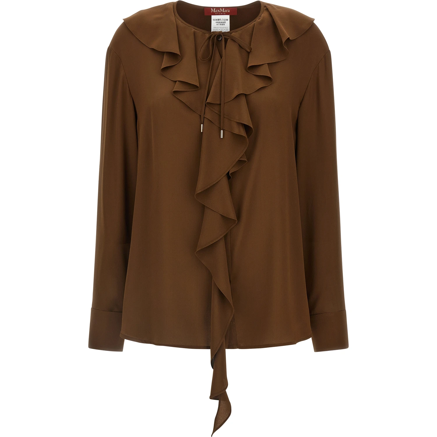 Brown Silk Blouse