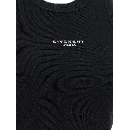 Black Cotton Sleeveles T-Shirt